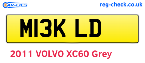M13KLD are the vehicle registration plates.