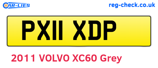 PX11XDP are the vehicle registration plates.