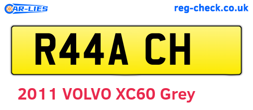 R44ACH are the vehicle registration plates.
