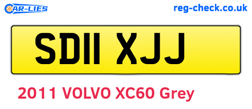 SD11XJJ are the vehicle registration plates.