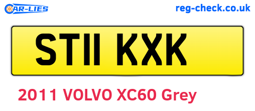 ST11KXK are the vehicle registration plates.