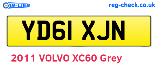 YD61XJN are the vehicle registration plates.