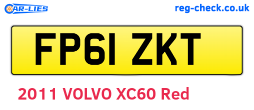 FP61ZKT are the vehicle registration plates.