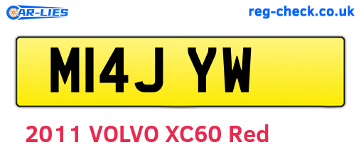 M14JYW are the vehicle registration plates.