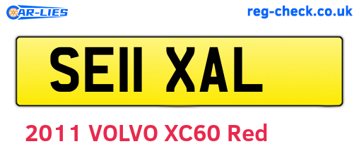 SE11XAL are the vehicle registration plates.