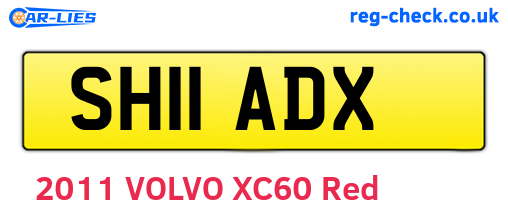 SH11ADX are the vehicle registration plates.