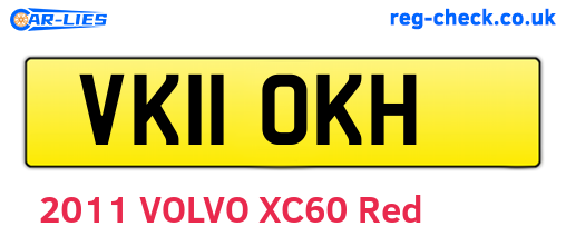 VK11OKH are the vehicle registration plates.