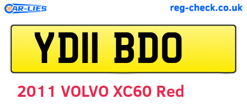 YD11BDO are the vehicle registration plates.