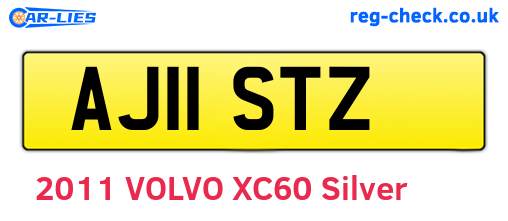 AJ11STZ are the vehicle registration plates.