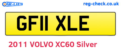 GF11XLE are the vehicle registration plates.
