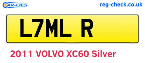 L7MLR are the vehicle registration plates.