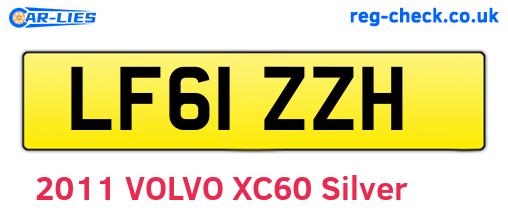 LF61ZZH are the vehicle registration plates.