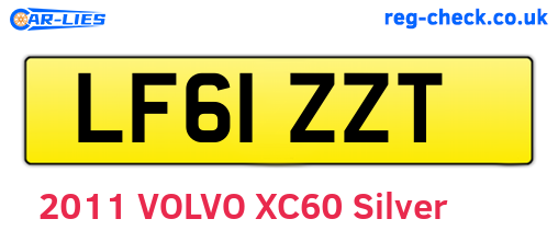 LF61ZZT are the vehicle registration plates.