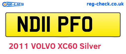 ND11PFO are the vehicle registration plates.