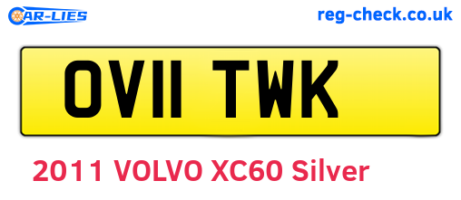 OV11TWK are the vehicle registration plates.