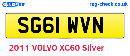 SG61WVN are the vehicle registration plates.