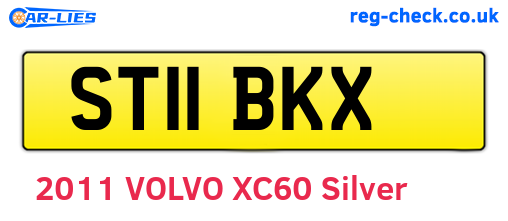 ST11BKX are the vehicle registration plates.