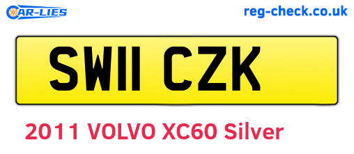 SW11CZK are the vehicle registration plates.