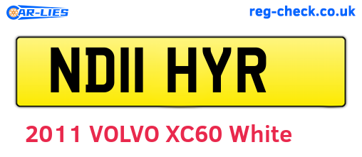 ND11HYR are the vehicle registration plates.