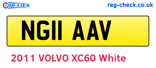 NG11AAV are the vehicle registration plates.