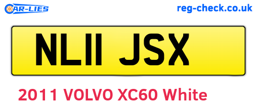 NL11JSX are the vehicle registration plates.