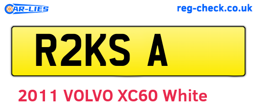 R2KSA are the vehicle registration plates.