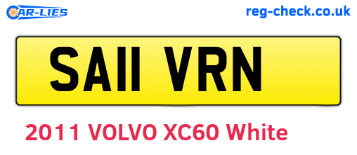 SA11VRN are the vehicle registration plates.