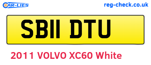 SB11DTU are the vehicle registration plates.