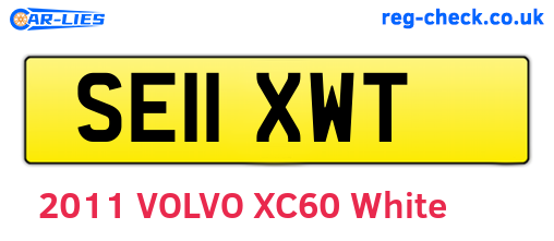 SE11XWT are the vehicle registration plates.