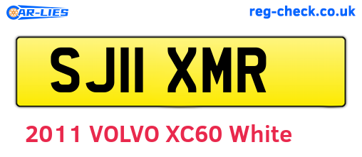 SJ11XMR are the vehicle registration plates.