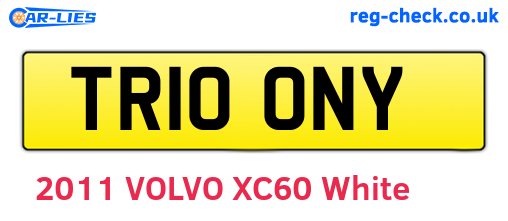 TR10ONY are the vehicle registration plates.