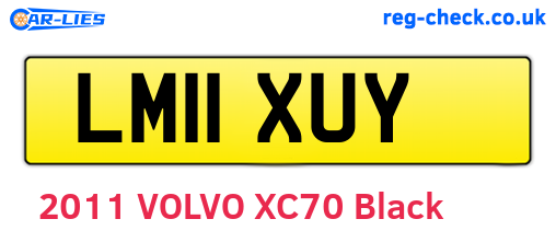 LM11XUY are the vehicle registration plates.