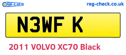 N3WFK are the vehicle registration plates.