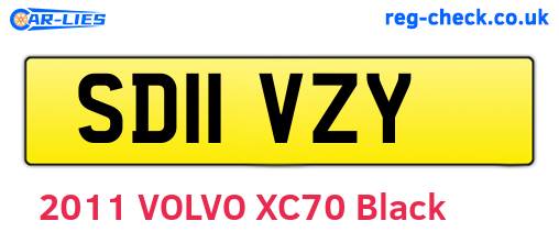 SD11VZY are the vehicle registration plates.