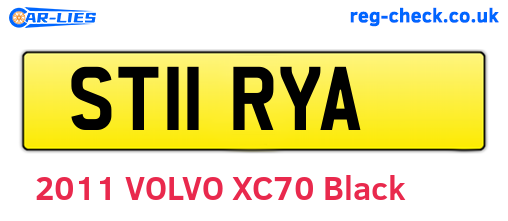 ST11RYA are the vehicle registration plates.