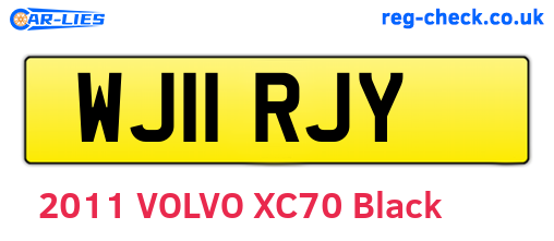 WJ11RJY are the vehicle registration plates.