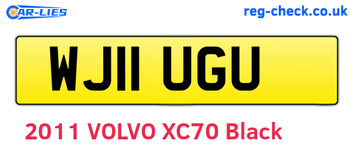 WJ11UGU are the vehicle registration plates.