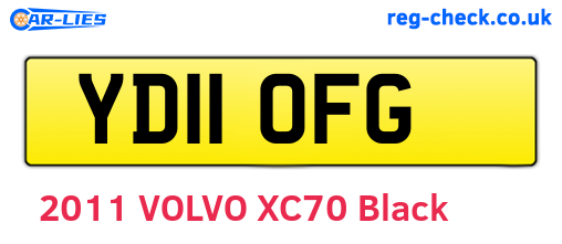 YD11OFG are the vehicle registration plates.