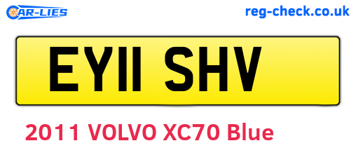 EY11SHV are the vehicle registration plates.