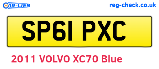 SP61PXC are the vehicle registration plates.
