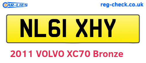 NL61XHY are the vehicle registration plates.