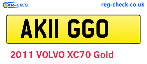 AK11GGO are the vehicle registration plates.