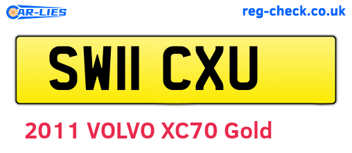 SW11CXU are the vehicle registration plates.