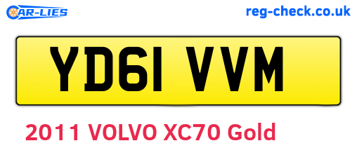 YD61VVM are the vehicle registration plates.