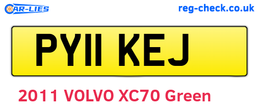PY11KEJ are the vehicle registration plates.