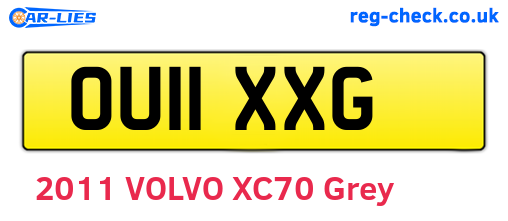 OU11XXG are the vehicle registration plates.