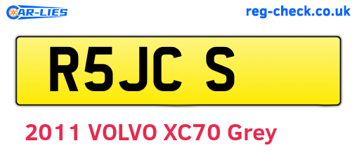 R5JCS are the vehicle registration plates.