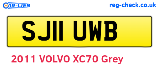 SJ11UWB are the vehicle registration plates.