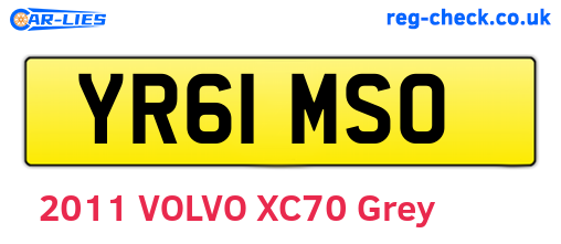 YR61MSO are the vehicle registration plates.