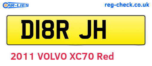 D18RJH are the vehicle registration plates.